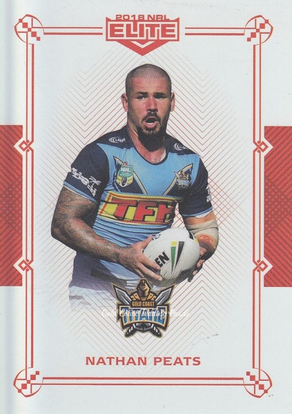 2018 NRL Elite Ruby Mojo - MR043 Nathan Peats Gold Coast Titans
