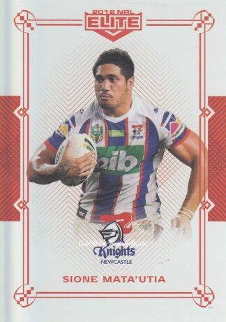 2018 NRL Elite Ruby Mojo - MR068 Sione Mata'utia Newcastle Knights