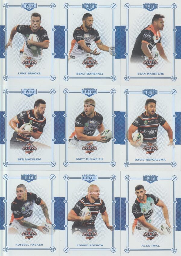 2018 NRL Elite Sapphire Mojo Set - Wests Tigers Team Set