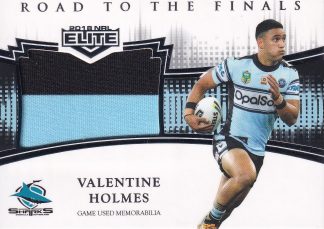 2018 NRL Elite Road To Finals Jersey Patch - RF3 Valentine Holmes Cronulla Sharks