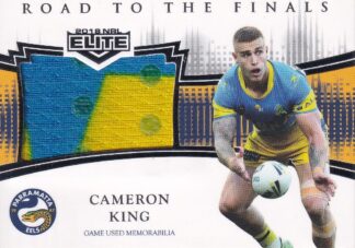 2018 NRL Elite Road To Finals Jersey Patch - RF4 Cameron King Parramatta Eels