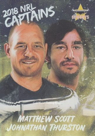 2018 NRL Elite Captains - CC09 Thurston & Scott North Qld Cowboys