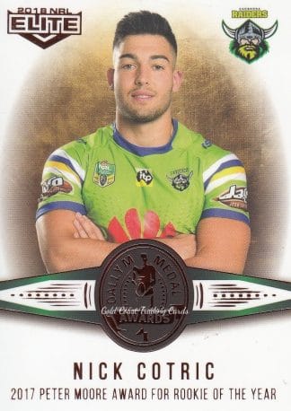2018 NRL Elite Dally M  Awards - DM03 Nick Cotric Canberra Raiders