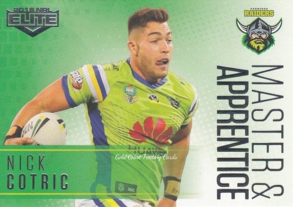 2018 NRL Elite Master & Apprentice - MA04 Nick Cotric Canberra Raiders