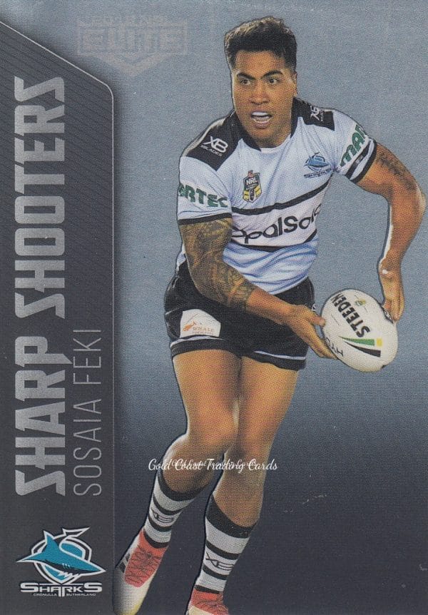 2018 NRL Elite Sharp Shooters - SSH07 Sosaia Feki Cronulla Sharks