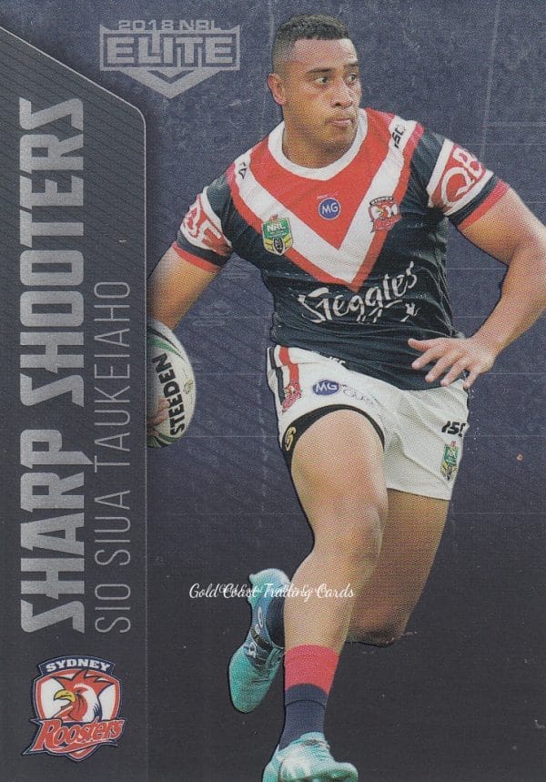 2018 NRL Elite Sharp Shooters - SSH28 Sio Siua Taukeiaho Sydney Roosters