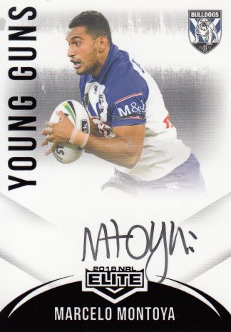 2018 NRL Elite Young Guns Signature - YG03 Marcelo Montoya Canterbury Bulldogs