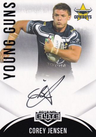 2018 NRL Elite Young Guns Signature - YG09 Corey Jensen North Qld Cowboys