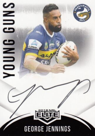2018 NRL Elite Young Guns Signature - YG10 George Jennings Parramatta Eels