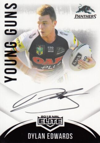 2018 NRL Elite Young Guns Signature - YG11 Dylan Edwards Penrith Panthers