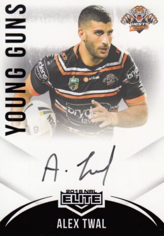 2018 NRL Elite Young Guns Signature - YG16 Alex Twal Wests Tigers