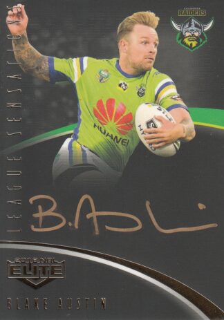 2018 NRL Elite League Sensations Black Signature - LSB02 Blake Austin Canberra Raiders