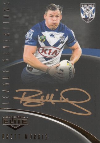 2018 NRL Elite League Sensations Black Signature - LSB03 Brett Morris Canterbury Bulldogs