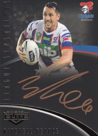 2018 NRL Elite League Sensations Black Signature - LSB08 Mitchell Pearce Newcastle Knights