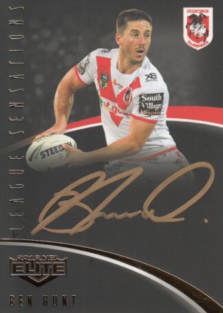 2018 NRL Elite League Sensations Black Signature - LSB13 Ben Hunt St George Dragons