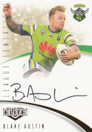 2018 NRL Elite League Sensations Signature - LS02 Blake Austin Canberra Raiders