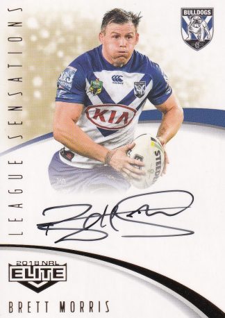 2018 NRL Elite League Sensations Signature - LS03 Brett Morris Canterbury Bulldogs