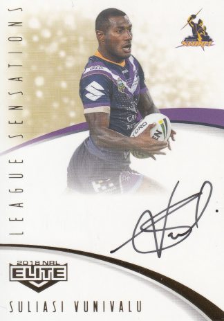 2018 NRL Elite League Sensations Signature - LS07 Suliasi Vunivalu Melbourne Storm