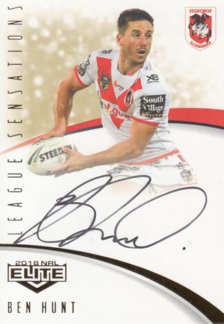 2018 NRL Elite League Sensations Signature - LS13 Ben Hunt St George Dragons