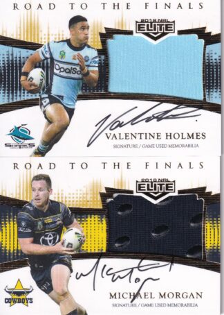 2018 NRL Elite Road To Finals Jersey Patch Signatures