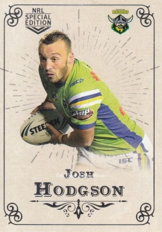 2018 NRL Glory Common Card - Base 008 Josh Hodgson Canberra Raiders
