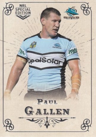 2018 NRL Glory Common Card - Base 017 Paul Gallen Cronulla Sharks