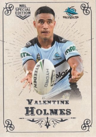 2018 NRL Glory Common Card - Base 019 Valentine Holmes Cronulla Sharks