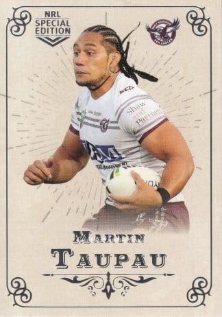 2018 NRL Glory Common Card - Base 027 Martin Taupau Manly Sea Eagles