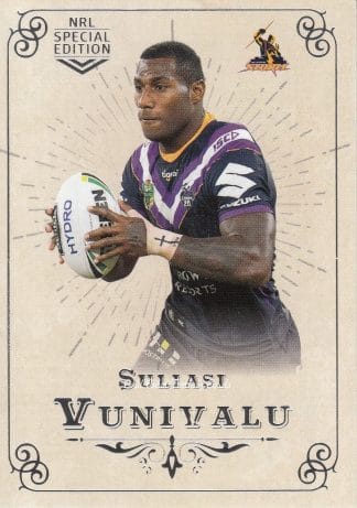 2018 NRL Glory Common Card - Base 035 Suliasi Vunivalu Melbourne Storm