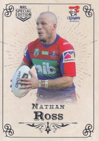 2018 NRL Glory Common Card - Base 040 Nathan Ross Newcastle Knights