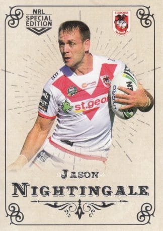2018 NRL Glory Common Card - Base 063 Jason Nightingale St George Dragons