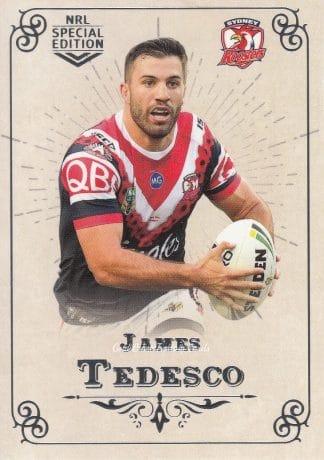 2018 NRL Glory Common Card - Base 070 James Tedesco Sydney Roosters
