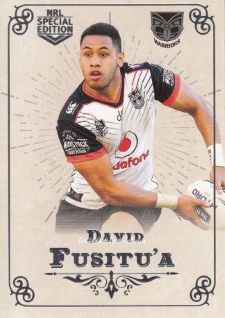 2018 NRL Glory Common Card - Base 071 David Fusitu'a Warriors