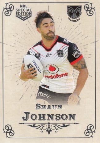 2018 NRL Glory Common Card - Base 072 Shaun Johnson Warriors