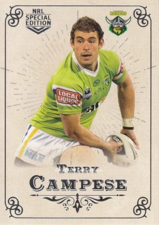 2018 NRL Glory Common Card - Base 086 Terry Campese Canberra Raiders