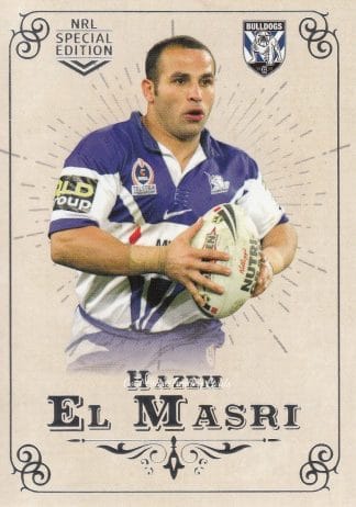 2018 NRL Glory Common Card - Base 091 Hazem El Masri Canterbury Bulldogs