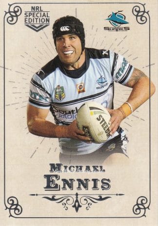 2018 NRL Glory Common Card - Base 097 Michael Ennis Cronulla Sharks