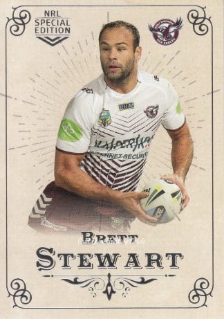 2018 NRL Glory Common Card - Base 109 Brett Stewart Manly Sea Eagles