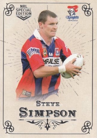 2018 NRL Glory Common Card - Base 118 Steve Simpson Newcastle Knights