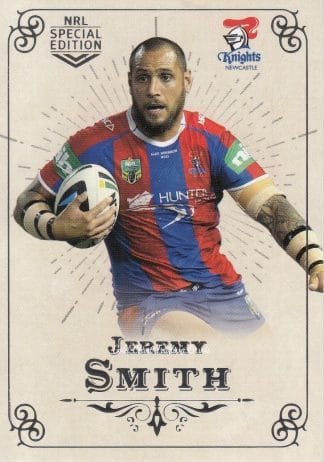 2018 NRL Glory Common Card - Base 119 Jeremy Smith Newcastle Knights