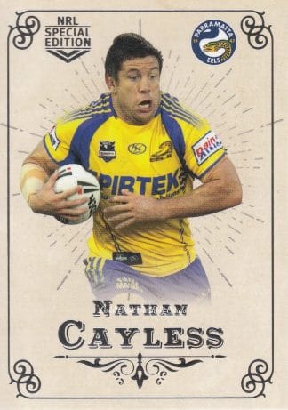 2018 NRL Glory Common Card - Base 127 Nathan Cayless Parramatta Eels