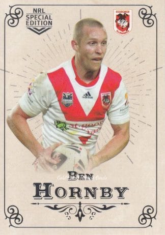 2018 NRL Glory Common Card - Base 142 Ben Hornby St George Dragons
