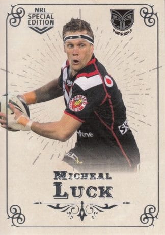 2018 NRL Glory Common Card - Base 154 Michael Luck Warriors