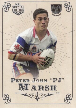 2018 NRL Glory Common Card - Base 155 Peter John Marsh Warriors