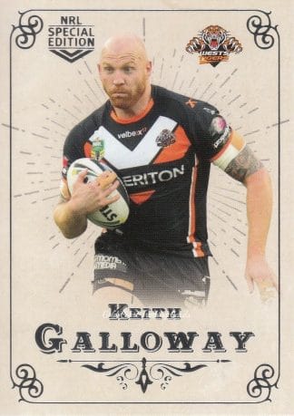 2018 NRL Glory Common Card - Base 157 Keith Galloway Wests Tigers