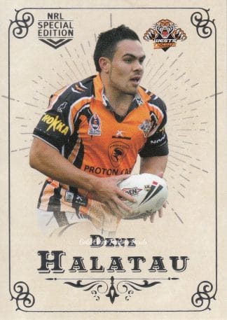 2018 NRL Glory Common Card - Base 158 Dene Halatau Wests Tigers