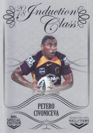 2018 NRL Glory Charter Class Chrome - CCC105 Petero Civoniceva Brisbane Broncos