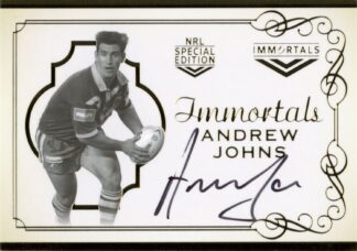 2018 NRL Glory Immortals Signatures - IMS08 Andrew Johns Newcastle Knights