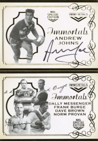 2018 NRL Glory Immortals Signatures