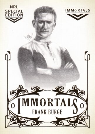 2018 NRL Glory Oversize Immortals Sketch Case Card - IMSKC10 Frank Burge St George Dragons
